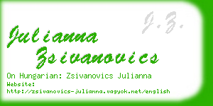 julianna zsivanovics business card